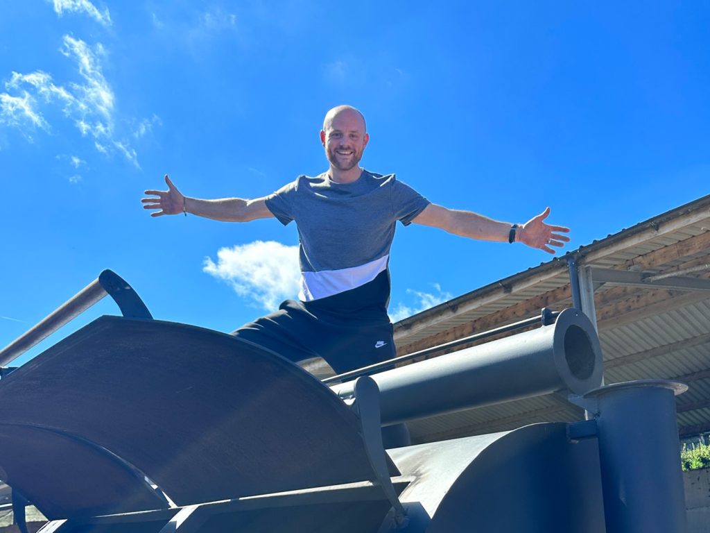Ben Hicks - SMOKED BBQs - Ben standing on top of BETTY - Introduction to SMOKED