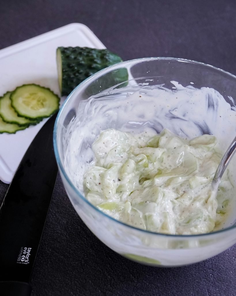 Potato Salad Creamy Mayo in a bowl